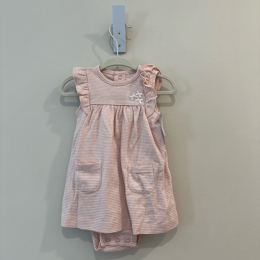 New! Carter’s Pink Striped Baby Romper size 6M